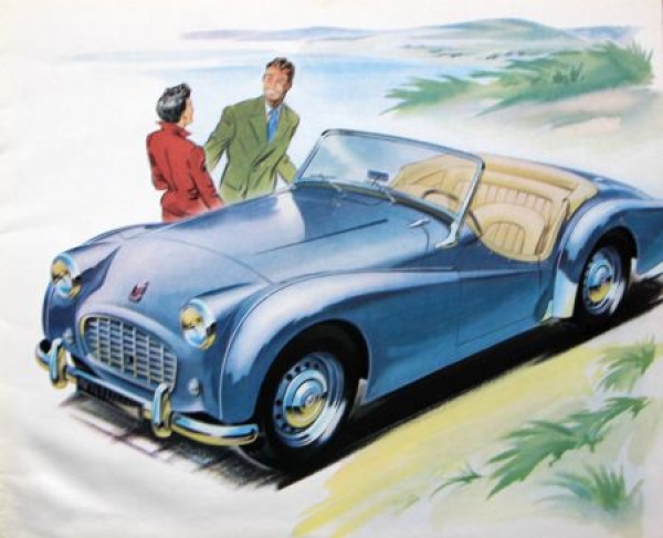 Triumph TR 3 Sports Modelprogram 1955 Carbrochure (4777)